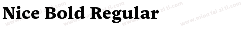 Nice Bold Regular字体转换